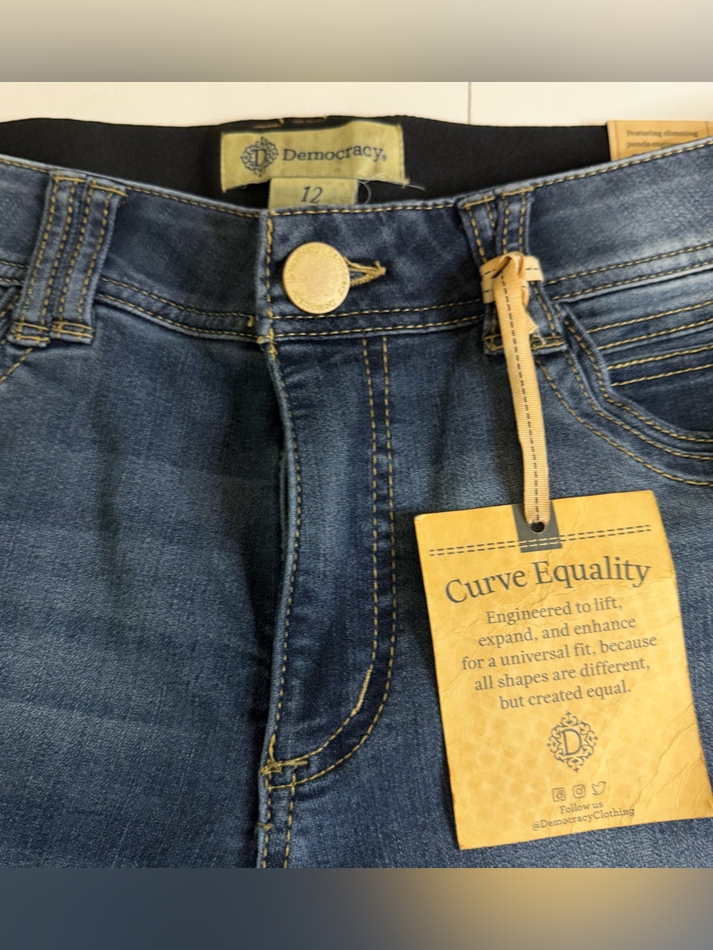 Democracy Ab Technology Freedom Ankle Skimmer Jeans Blue Size 12 NEW - Picture 7 of 11